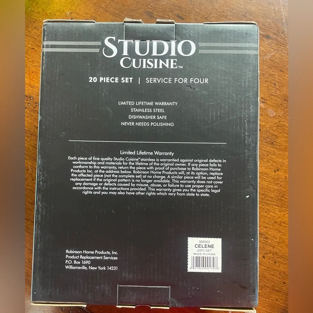 Studio Cuisine Stainless Steel 20 Piece Service for Four Set - Picture 2 of 3